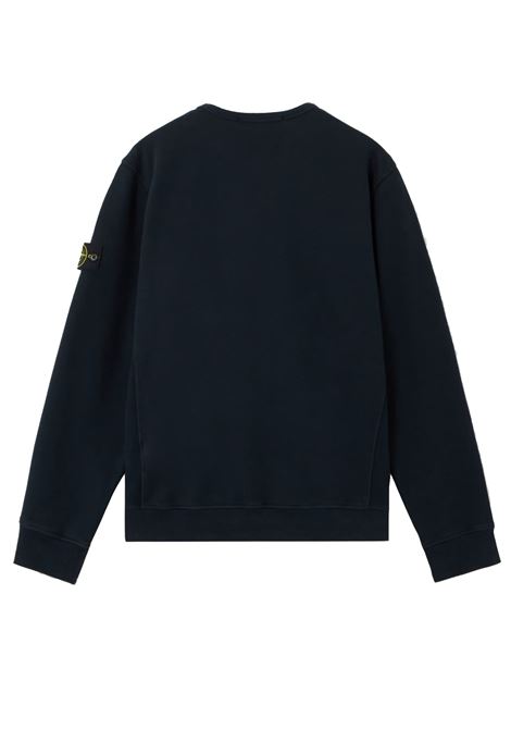 brushed organic cotton fleece sweatshirt man navy STONE ISLAND | K2S15 6100028 S0A20V0020